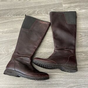 Teva Afton Brown Leather Tall Boots Size 8.5